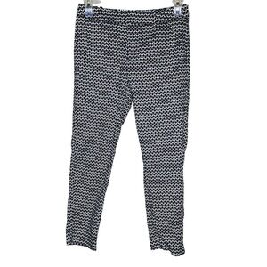 Merona Navy Print Stretch Extensible Ankle Pants